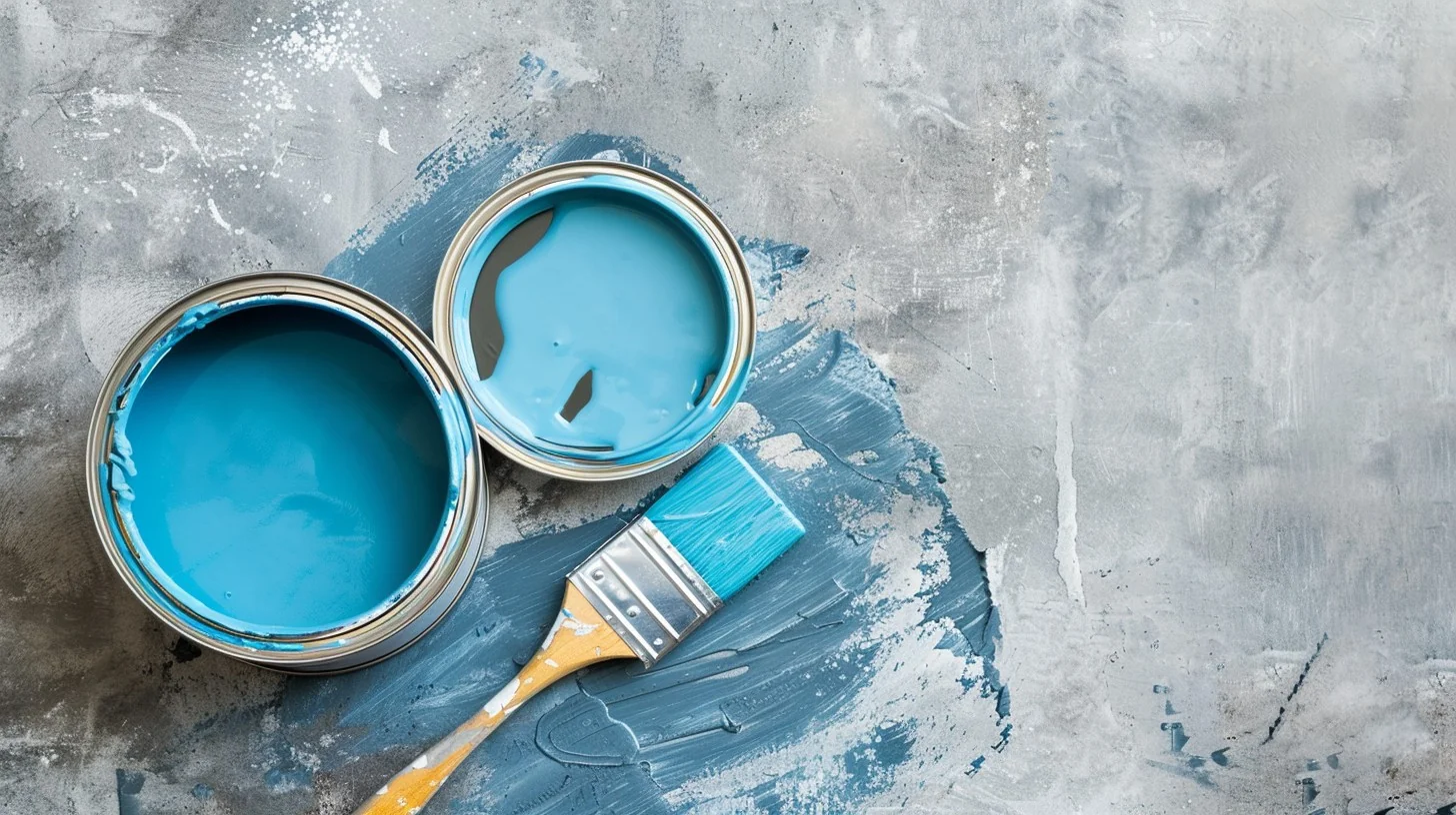 Painter repainting an apartment for handover in Dubai