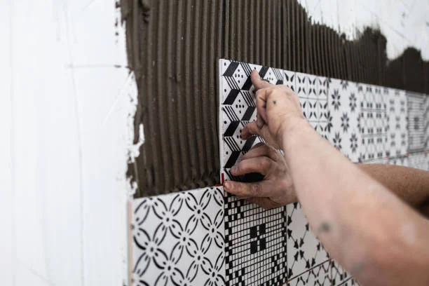 Beautiful bathroom wall tiling